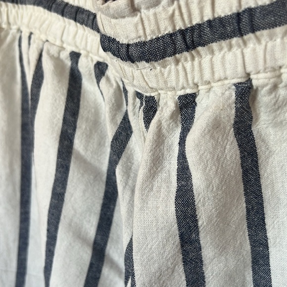 J. Crew Store Stripes Ivory Casual Ankle Pants - Picture 8 of 9